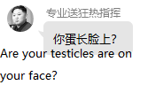 Are your testicles are on your face